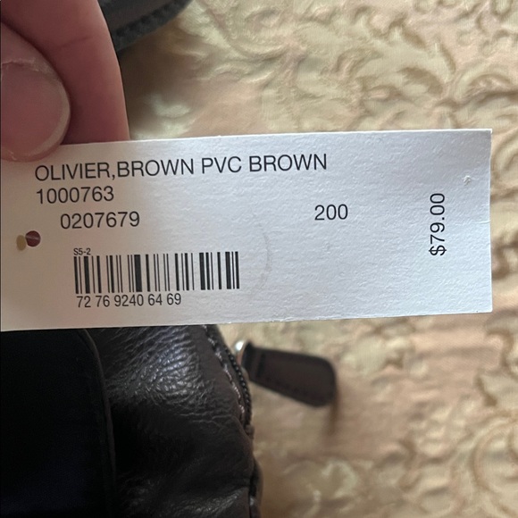 Naturalizer Dark Brown Leather Shoulder Bag - Picture 8 of 9